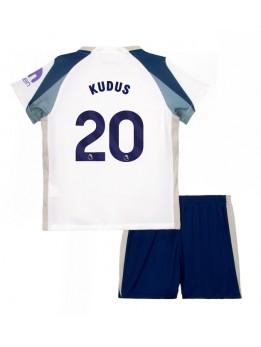 Billige Tottenham Hotspur Mohammed Kudus #20 Hjemmedraktsett Barn 2025-26 Kortermet (+ Korte bukser)